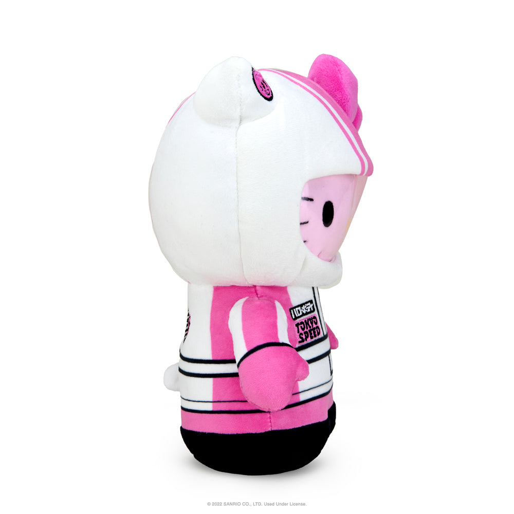 Sanrio Hello Kitty and Friends Tokyo Speed Racer 13-inch plush toy featuring Hello Kitty in a race car design.