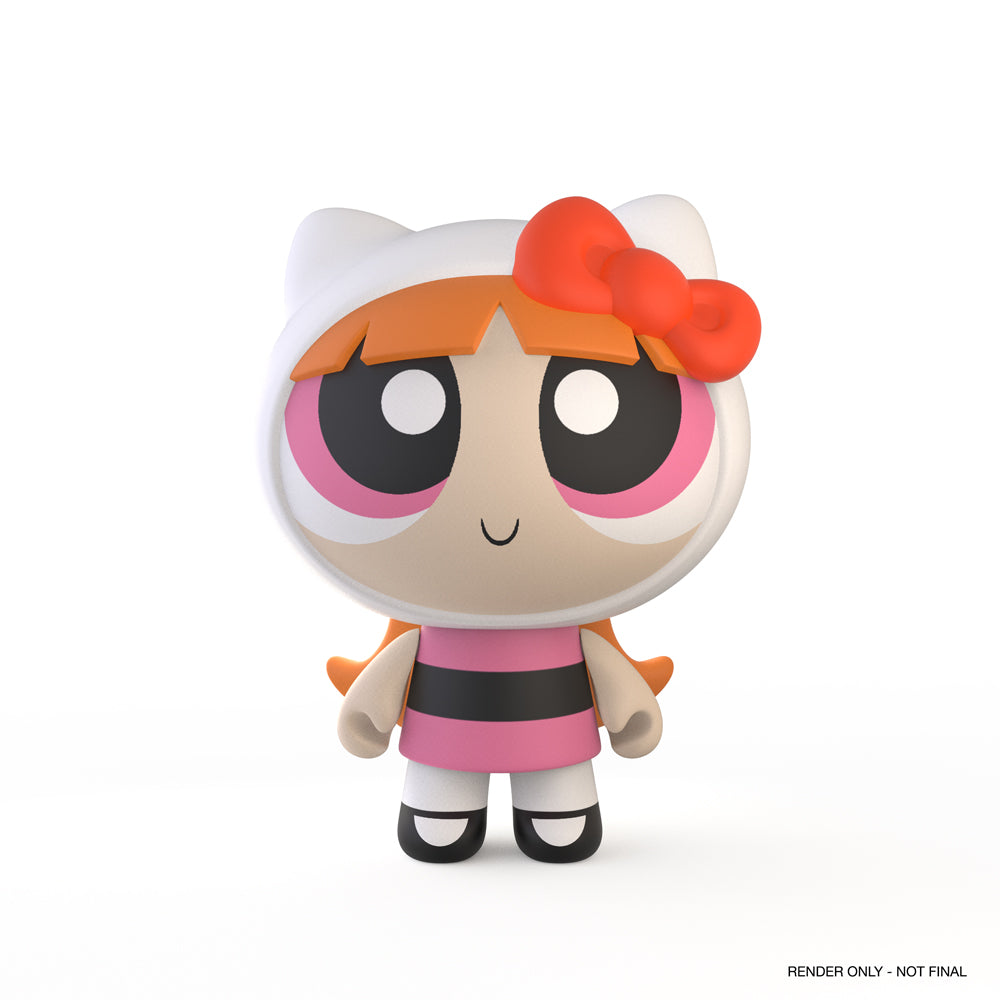 Sanrio Hello Kitty and Friends x Powerpuff Girls blind box vinyl mini figure from the collectible series.