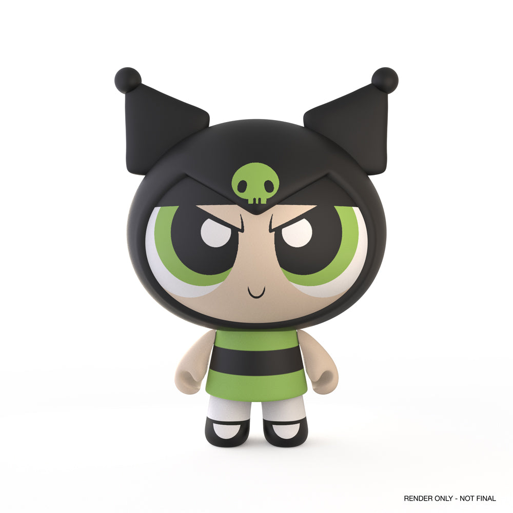 Sanrio Hello Kitty and Friends x The Powerpuff Girls blind box vinyl mini figure from the collectible series.