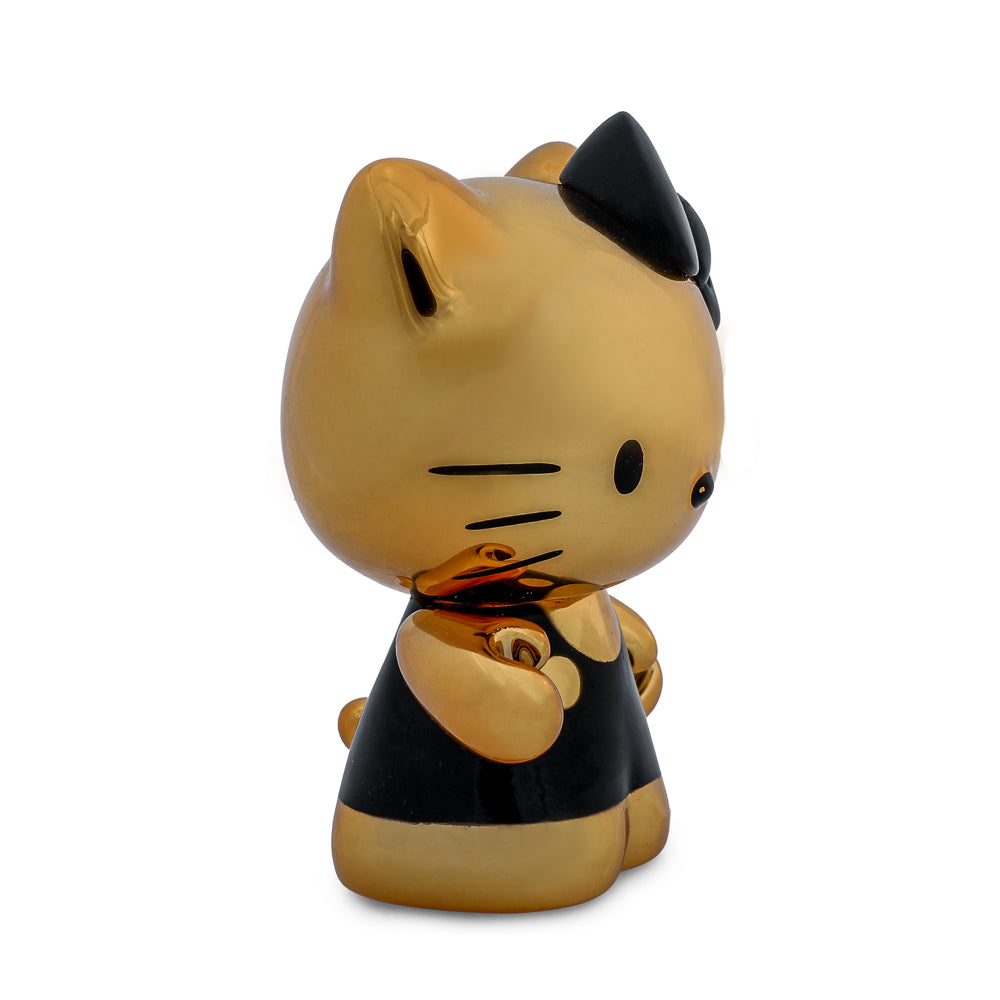 Limited edition Hello Kitty® gold electroplate 3-inch vinyl art figure by Sanrio, exclusive to Kidrobot.
