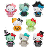 Sanrio Hello Kitty Halloween costume collectible vinyl mini figure in green skeleton design from limited edition series.