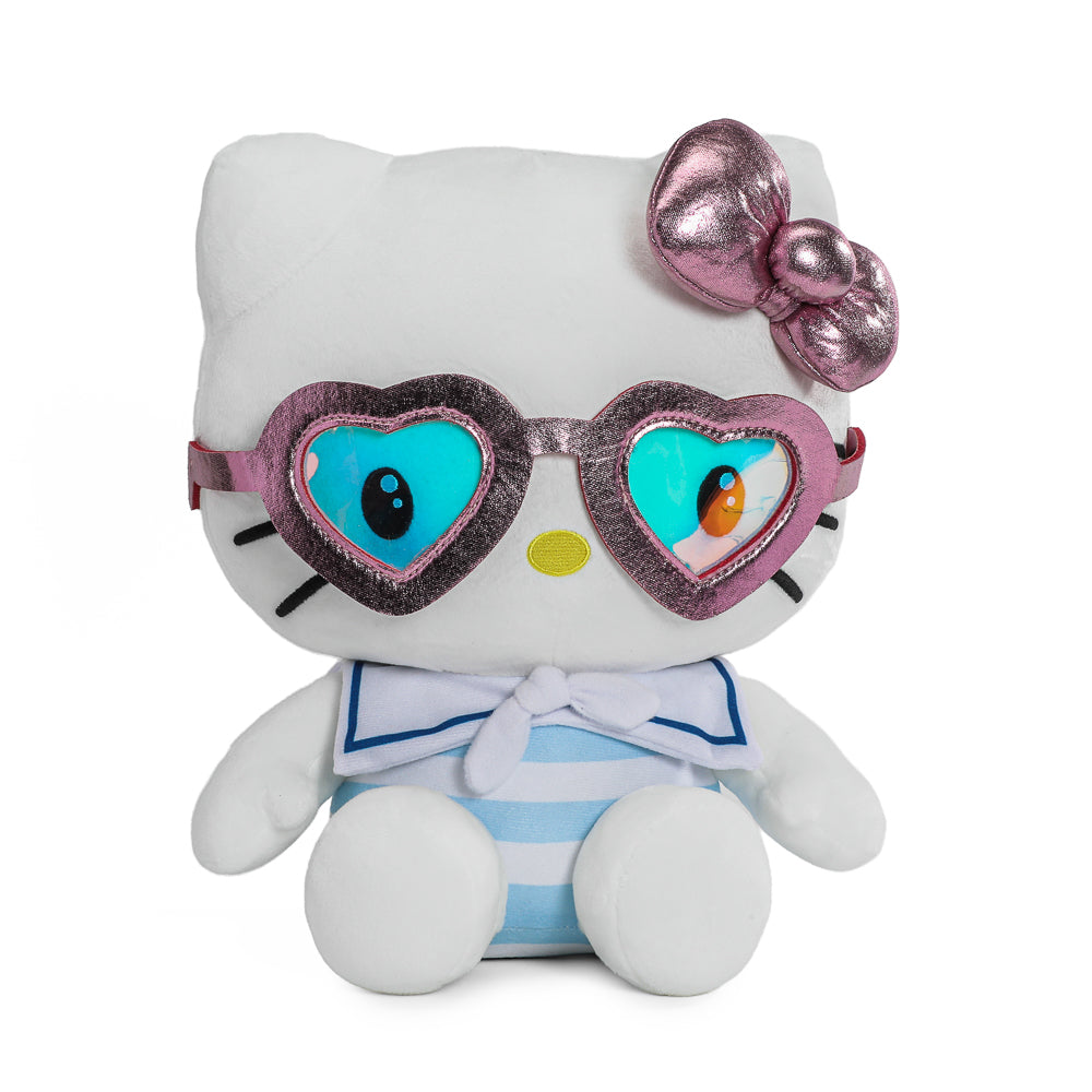 Hello Kitty® Summertime plush toy by Sanrio featuring a cute character in summer attire, soft and cuddly for fans.