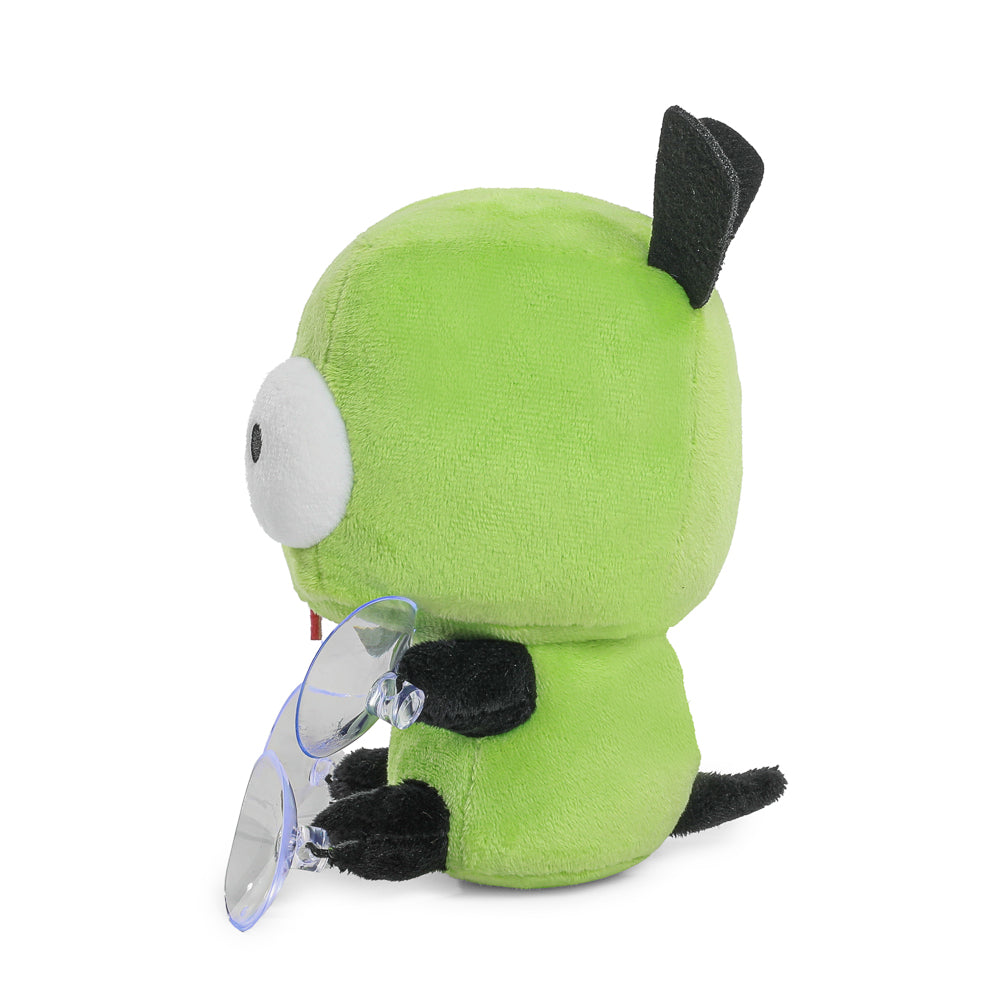 Invader Zim Gir plush dog suit window clinger featuring a colorful cartoon character for decorative window display.