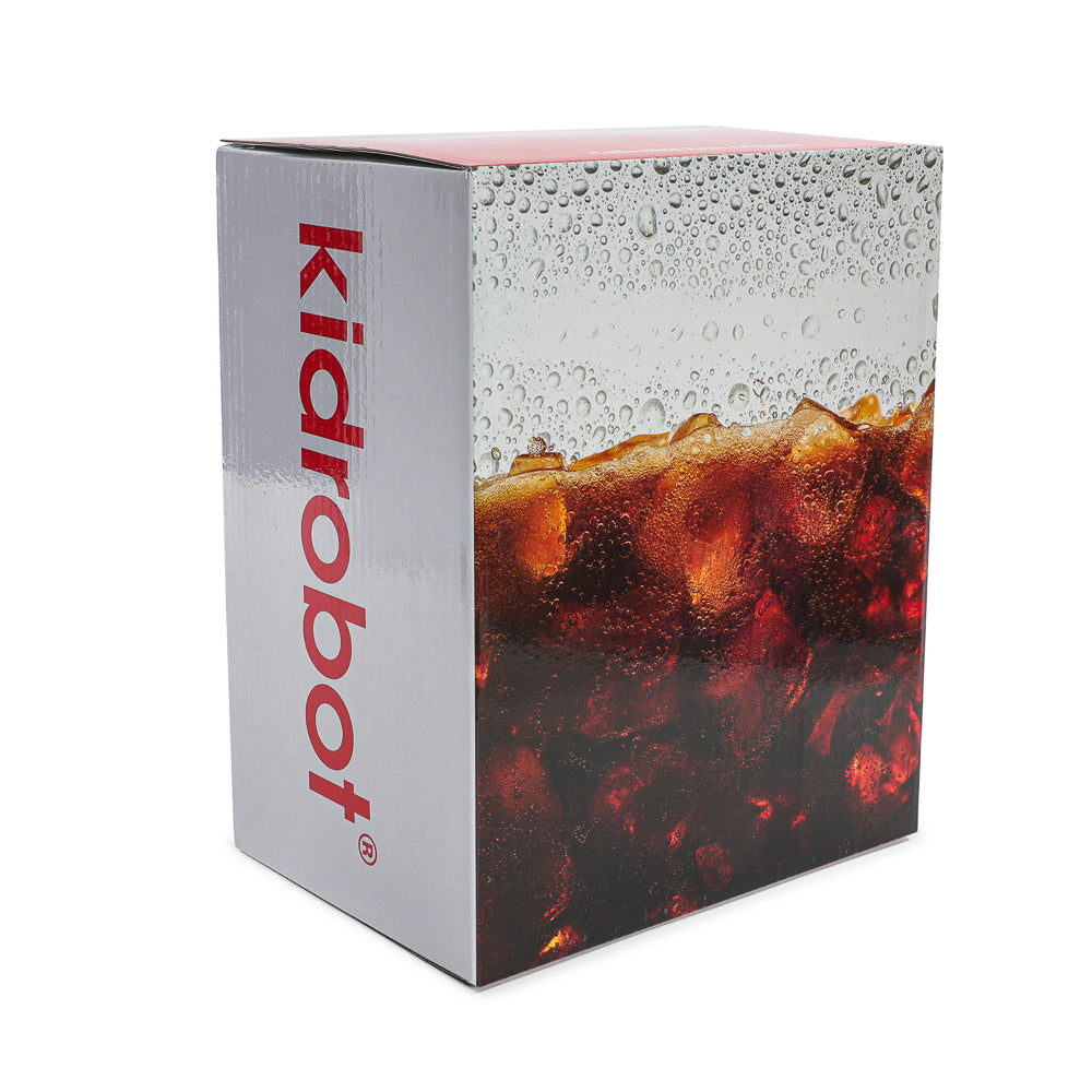 Limited edition Kidrobot Coca-Cola resin Dunny art figure, 8-inch collectible toy with distinctive design.