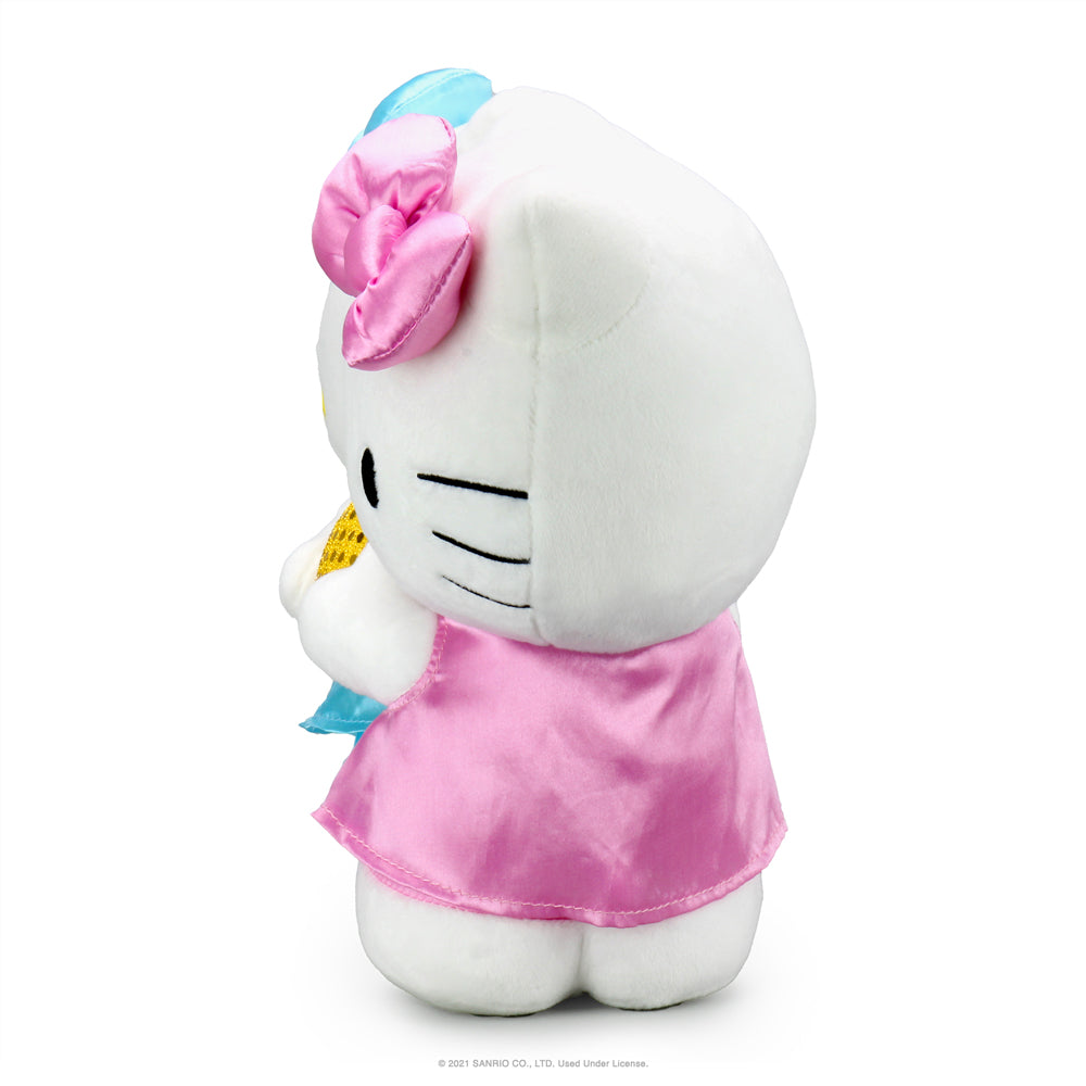 Sanrio Kidrobot Hello Kitty Zodiac Medium Plush Gemini Edition, soft plush toy featuring Hello Kitty in Gemini zodiac design.