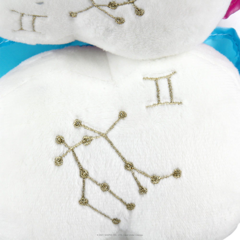 Sanrio Kidrobot Hello Kitty Zodiac Medium Plush Gemini Edition featuring a soft Gemini-themed Hello Kitty plush toy.