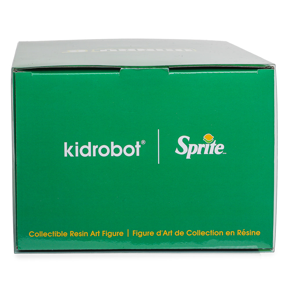 Limited edition 8-inch Coca-Cola Kidrobot Sprite Resin Dunny art figure, featuring vibrant colors and detailed design.