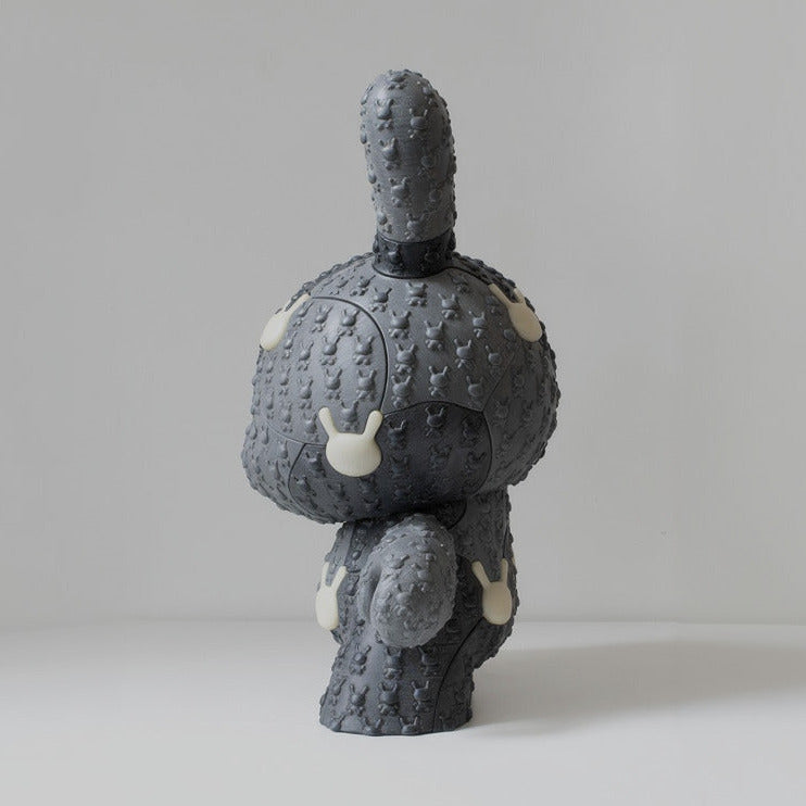 Kidrobot x Locknesters 20-inch glow-in-the-dark Dunny art figure, monochrome exclusive limited edition pre-order image.