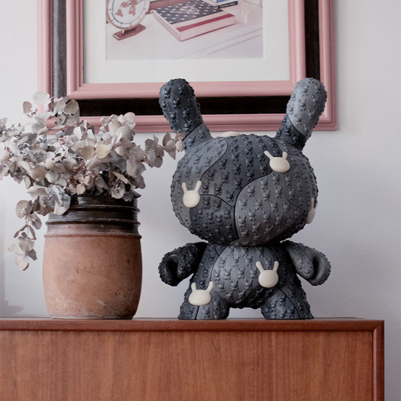 Kidrobot x Locknesters 20-inch glow-in-the-dark Dunny art figure in monochrome, limited edition of 20, pre-order now.