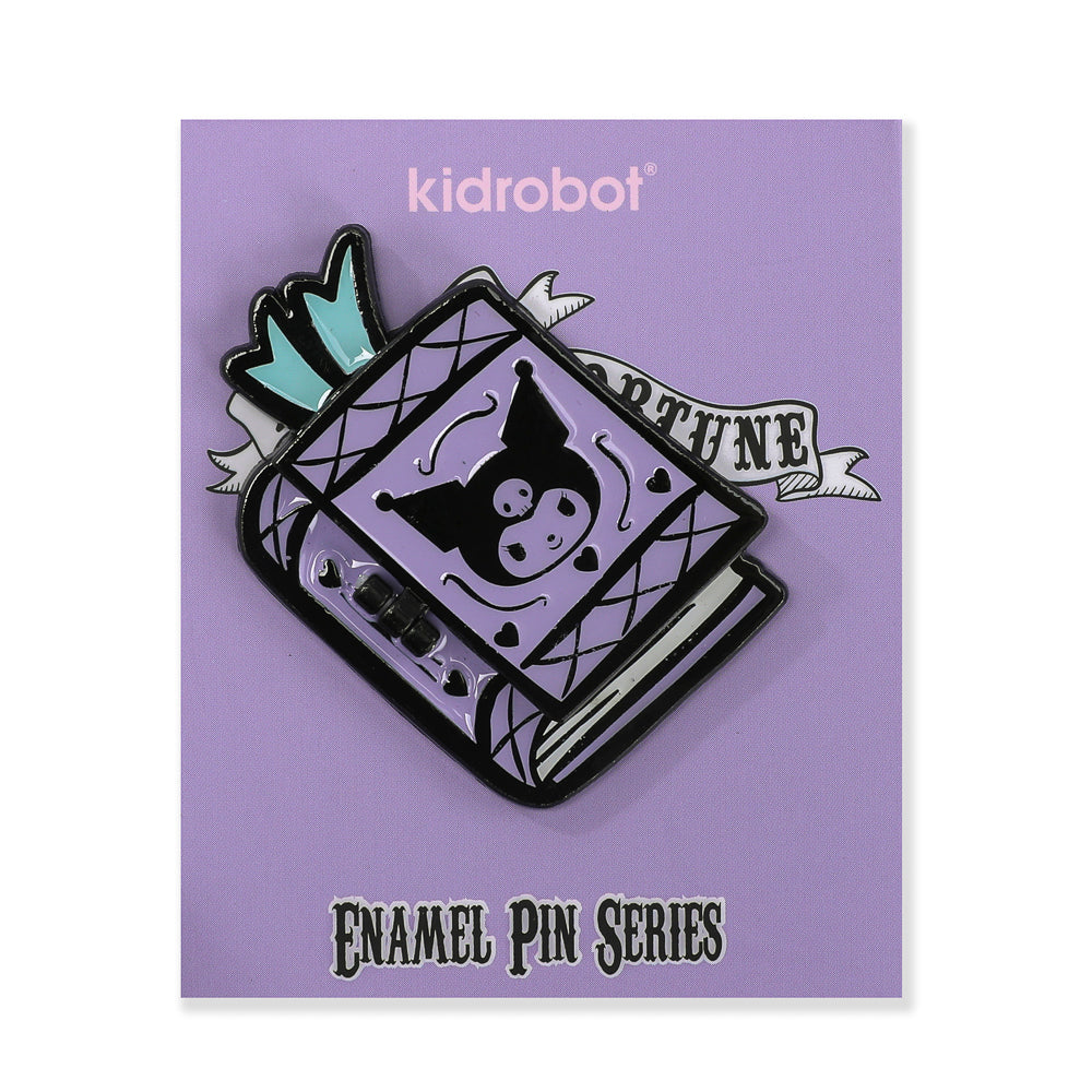 Sanrio Kuromi™ Fortune Deluxe enamel pin from mystery boxes, featuring colorful, collectible enamel pin design.