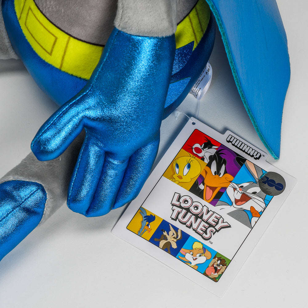 Looney Tunes Bugs Bunny as Batman 13-inch plush toy, soft fabric with detailed costume, collectible Looney Tunes character plush
