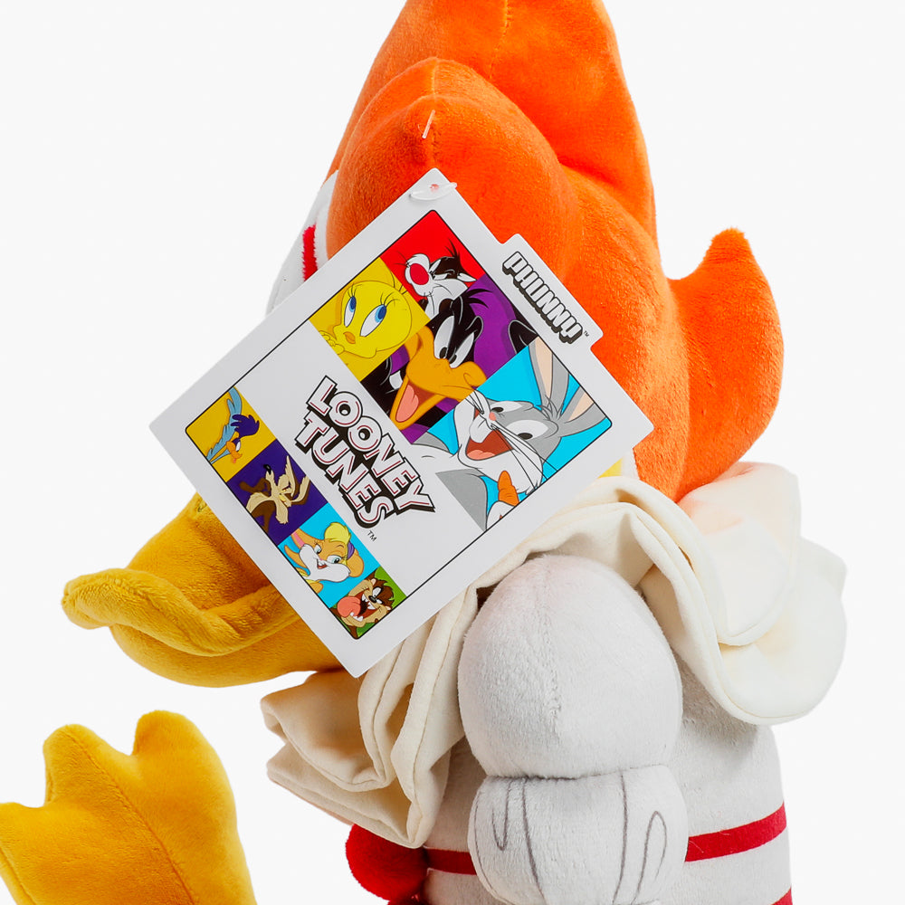 Looney Tunes Daffy Duck as Pennywise 13-inch plush toy with detailed clown costume and stitched features.