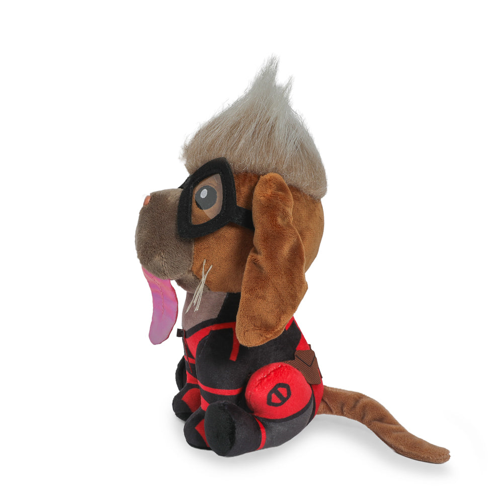Marvel Deadpool and Wolverine Dogpool plush toy featuring soft fabric and detailed character design from the Marvel Studios collection.