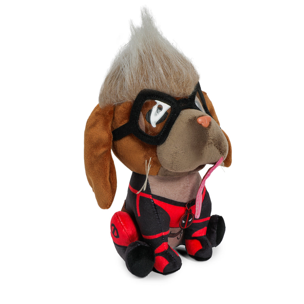 Marvel Deadpool and Wolverine Dogpool plush toy, soft Marvel Studios character plush, detailed and cuddly for fans and collectors.