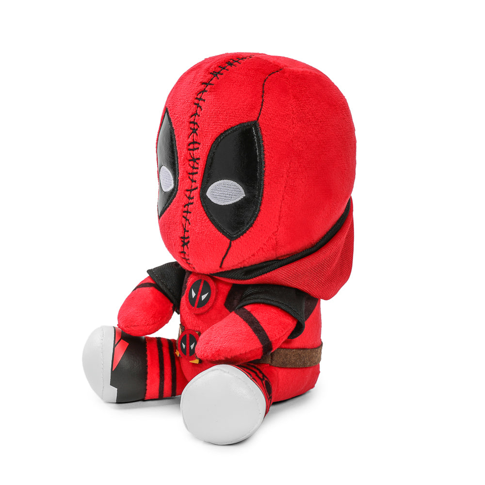 Marvel Kidspool Phunny plush featuring Deadpool and Wolverine characters from Marvel Studios, soft and cuddly collectible toy.
