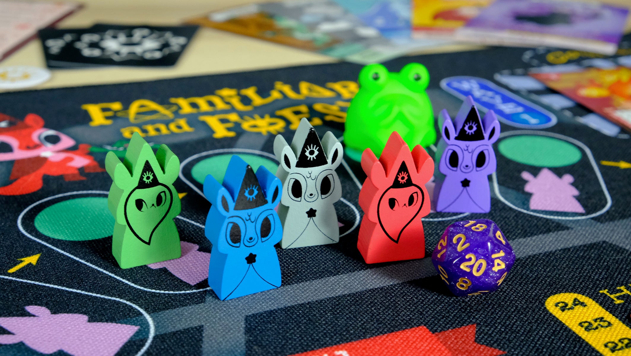 Horrible Adorables Familiars and Foes: A Spellbinding Cooperative Board Game - Game Components