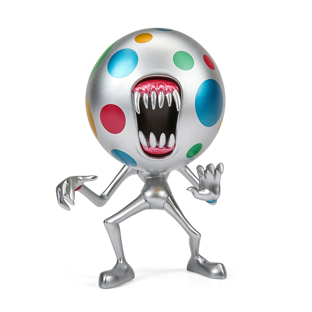 Metallic Breaker Candemon art figure by Alex Pardee, limited edition vinyl sculpture with shiny metallic finish, exclusive to Kidrobot.