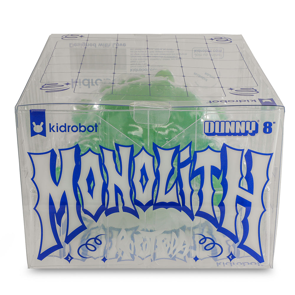 ROBOT SODA Monolith 8" Dunny 2-pack art figures in Onyx and Jade limited editions, showcasing detailed collectible design.