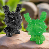 Two ROBOT SODA Monolith 8" Dunny art figures in Onyx and Jade limited editions, showcasing detailed collectible character designs.