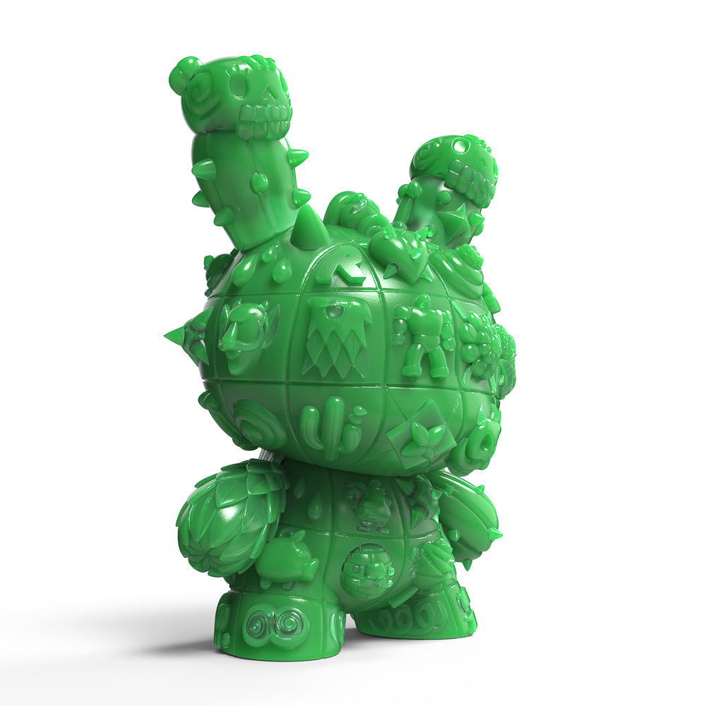 Robot Soda Monolith Dunny 8-inch vinyl art figure in Jade Edition, limited to 300, showcasing detailed sculpt and vibrant green color.