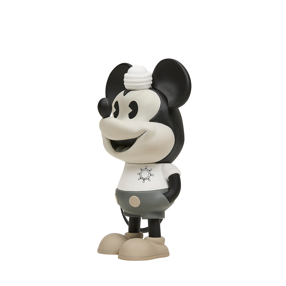 Grayscale Disney Mickey Mouse Sailor M collectible vinyl art figure by Pasa, detailed plastic sculpture from NYCC 2023.