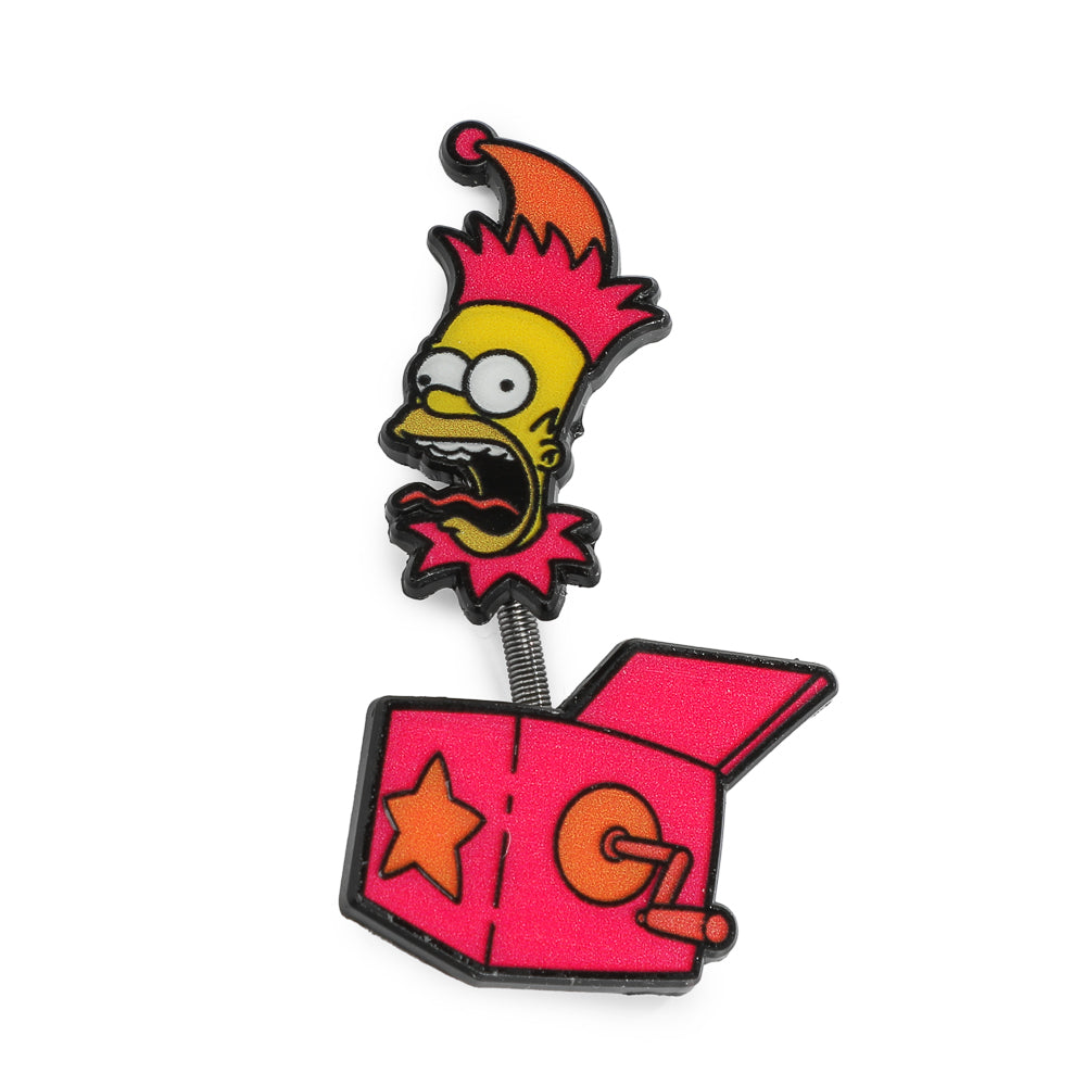 Limited edition The Simpsons Treehouse of Horror interactive pins and lanyard set for NYCC 2024, featuring colorful enamel pins.