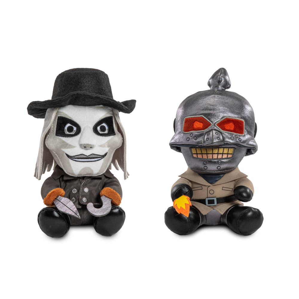 Puppet Master Blade and Torch Phunny plush bundle featuring soft, collectible plush toys of the iconic characters from Puppet Master.