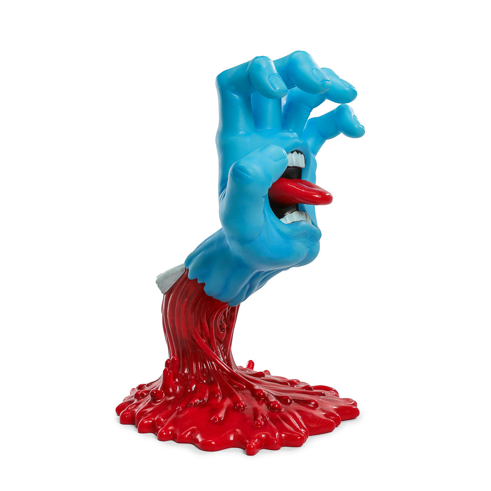 Santa Cruz 40th Anniversary Screaming Hand glow-in-the-dark vinyl art figure, 9-inch collectible skateboard art piece.