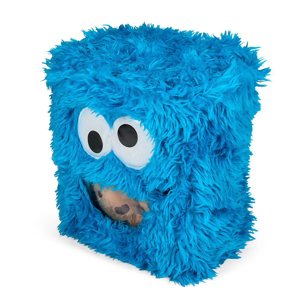Sesame Street 8-inch Cookie Monster plush snack bag with interactive features and soft fabric, perfect for kids.