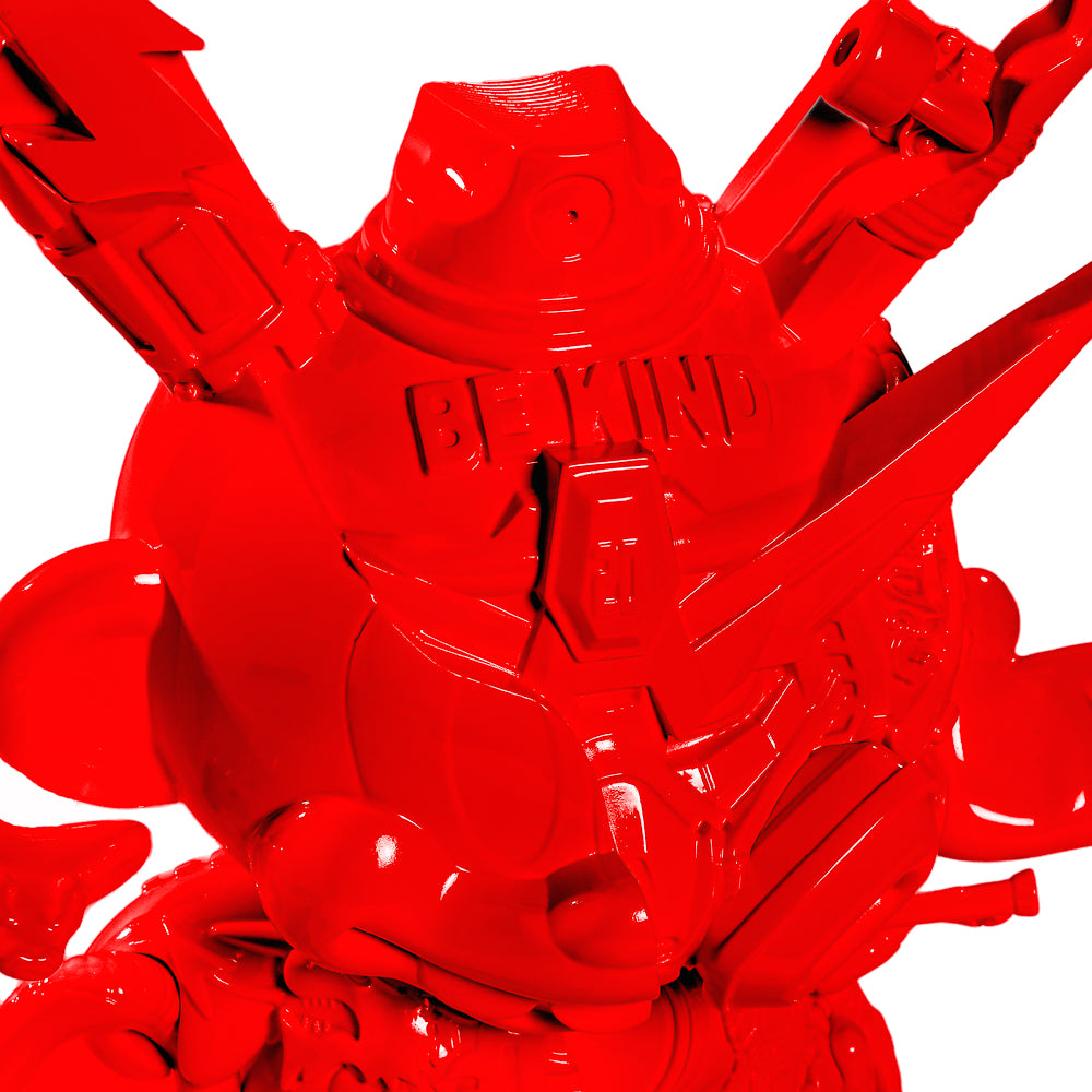 Signed 20th Anniversary Still Life Dunny 8-inch art figure by Tristan Eaton, Ketchup Edition, limited to 300 pieces.