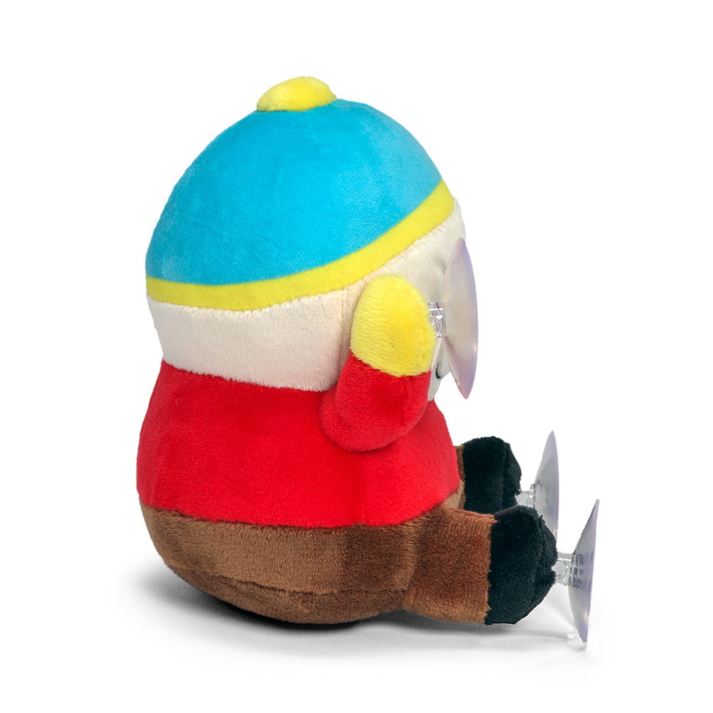South Park Cartman 6-inch plush window clinger featuring a soft plush design and colorful character illustration.