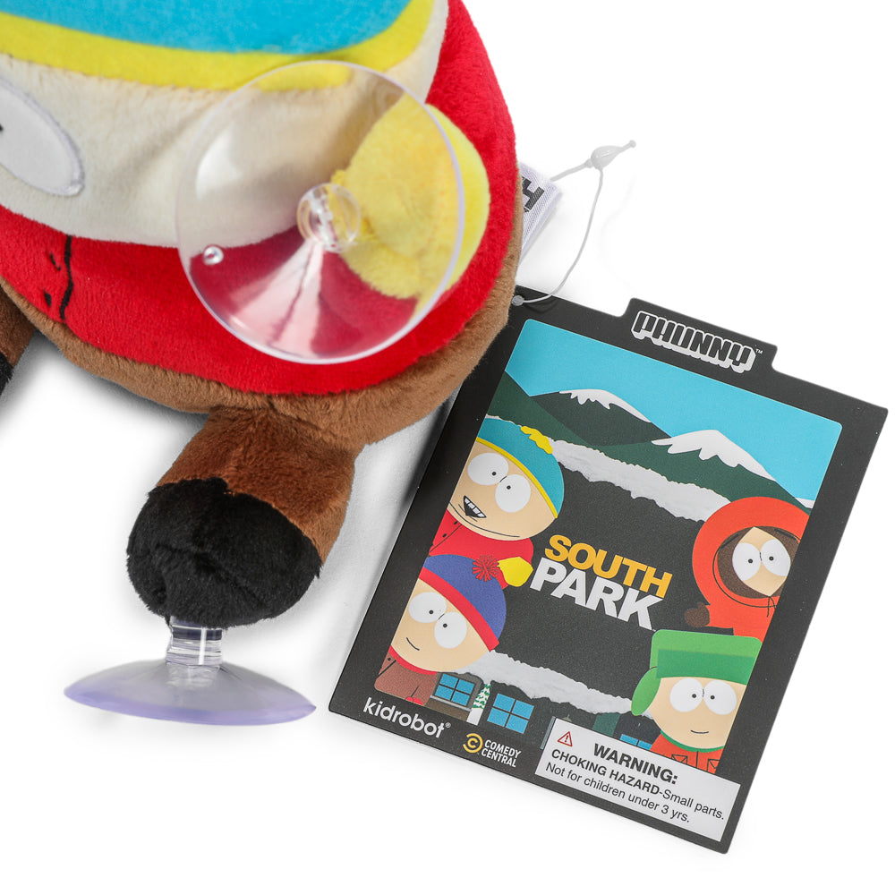 South Park Cartman 6-inch plush window clinger featuring a soft, colorful plush figure of Cartman from South Park.