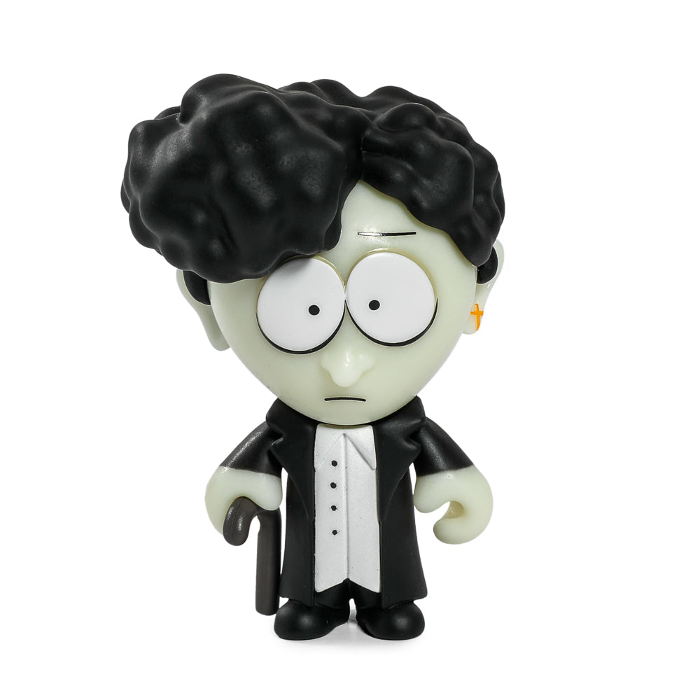Set of five South Park Goth Kids vinyl mini figures featuring dark clothing and unique goth-style designs.