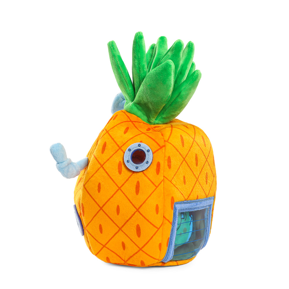 SpongeBob SquarePants pineapple plush toy with interactive features, soft fabric, and vibrant colors from the SpongeBob SquarePants brand.