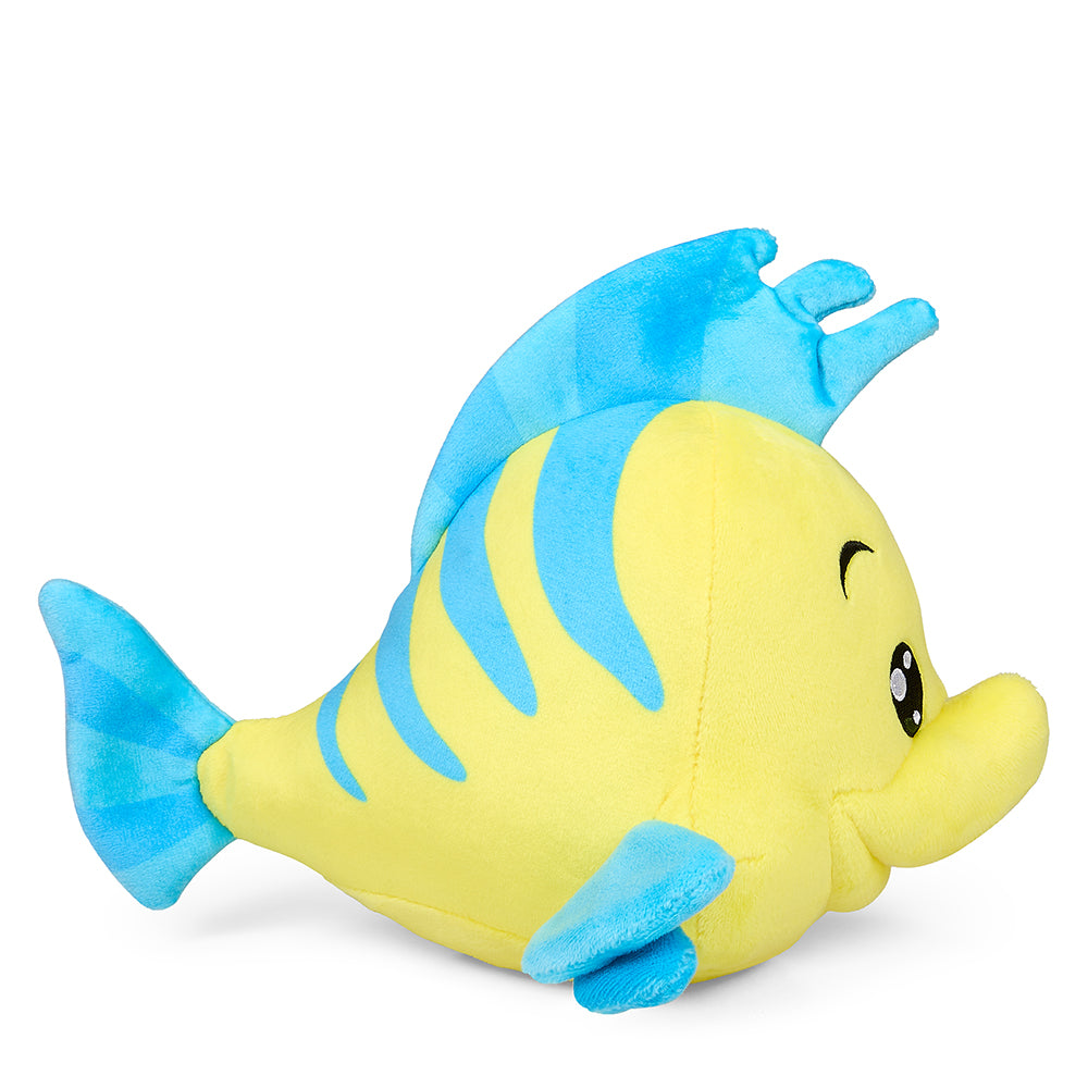 Disney The Little Mermaid Flounder Phunny plush, soft stuffed toy featuring Flounder character from The Little Mermaid.
