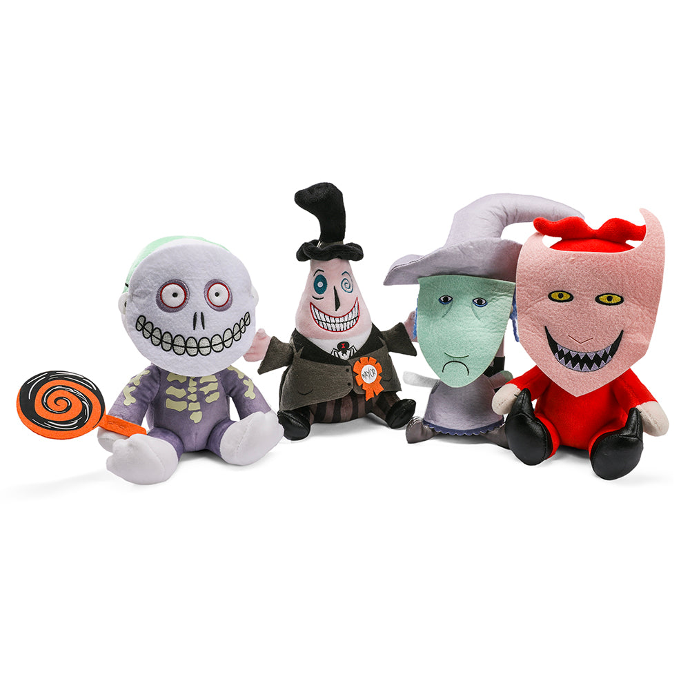 Disney The Nightmare Before Christmas Lock Phunny Plush featuring a soft, detailed plush of Lock from the Halloween-themed movie.