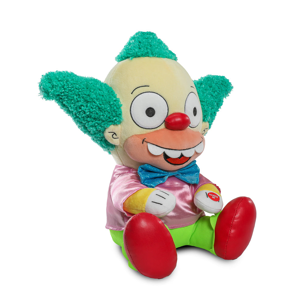 Krusty the Clown 13-inch plush toy from The Simpsons with sound, soft fabric, and detailed clown costume.