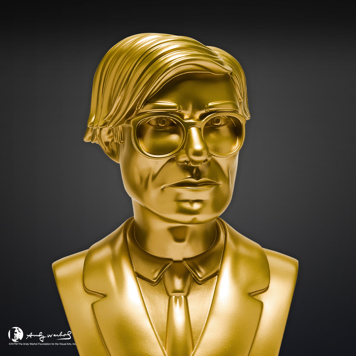 Andy Warhol 12" The Bust Vinyl Art Sculpture - Gold Edition - Limited edition of 200 - Kidrobot