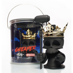 CYBER SATURDAY! Greaper 7.5” Vinyl Art Figure by Sket-One x IamRetro - Black Death Edition (PRE-ORDER) - Kidrobot - Shop Designer Art Toys at Kidrobot.com