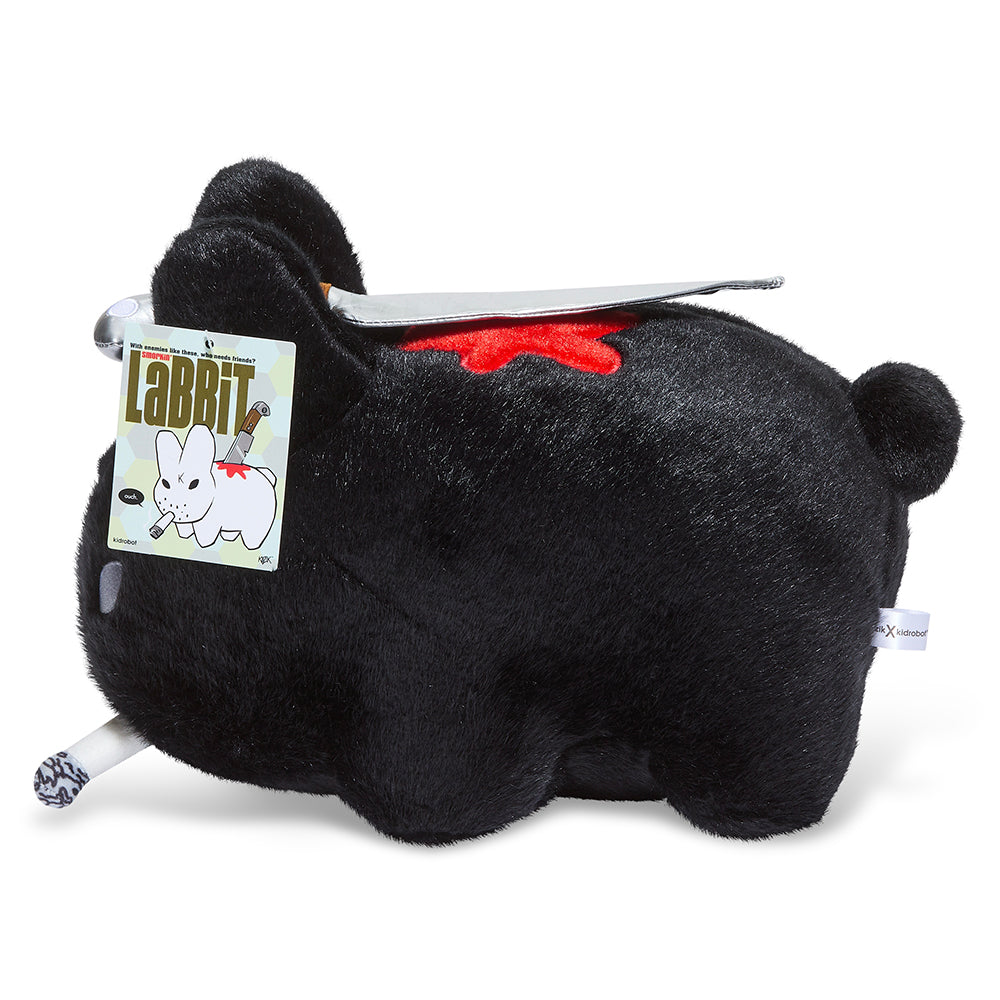 Backstab Smorkin Labbit 14" Plush by Frank Kozik - Black Edition (PRE-ORDER) - Kidrobot - Shop Designer Art Toys at Kidrobot.com
