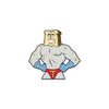 Ren & Stimpy Show enamel pin of Powdered Toast Man, 2-inch collectible enamel pin by Kidrobot featuring vibrant design.