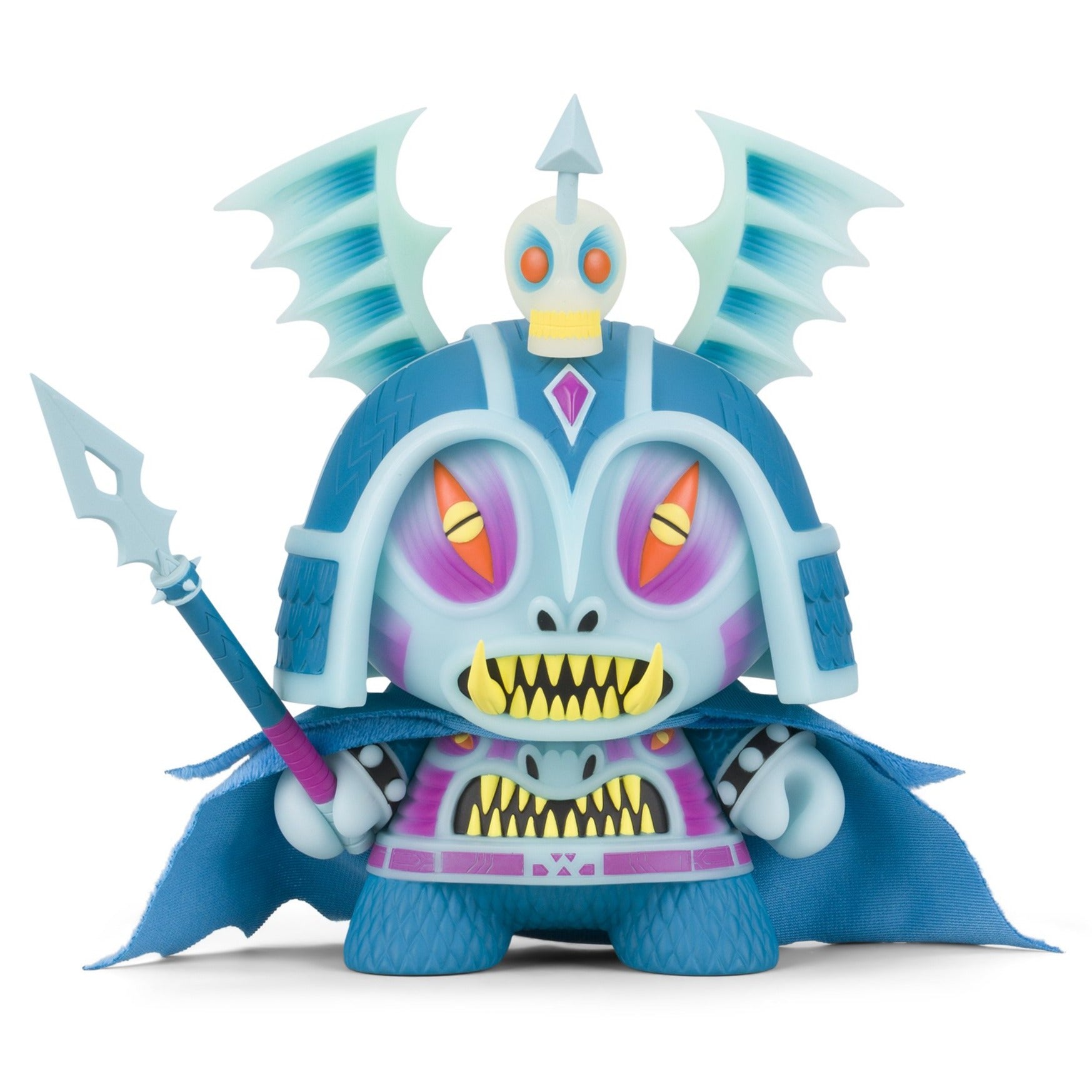 Harbinger 8" Dunny Art Figure by Martin Ontiveros - GID Blue Edition - Kidrobot - Designer Art Toys