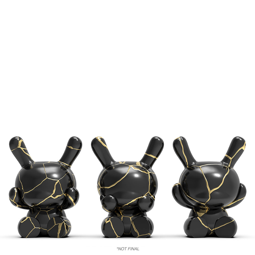 Three Wise Dunnys 5” Porcelain 3-Pack (Black and Gold Edition) (PRE-ORDER) - Kidrobot