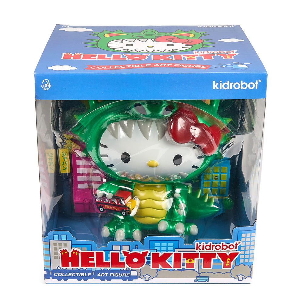 Hello Kitty Kaiju Cosplay 8" Vinyl Art Figure - Metallic Green Edition - Kidrobot