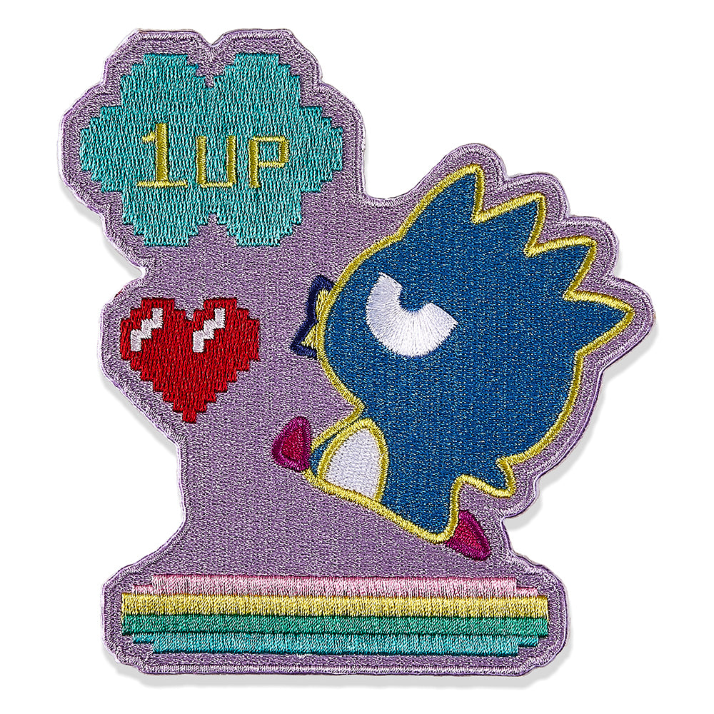 Hello Kitty and Friends Arcade Gamer pixel patch by Sanrio featuring Batz Maru and extra life design, 3-4 inches in size.