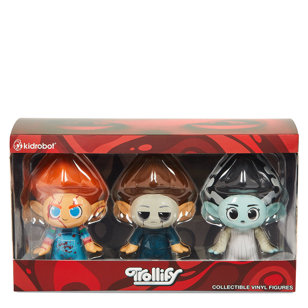 NYCC PRE-ORDER! Trollified 5" Vinyl Figure Mash Up 3-Pack (Chucky, Bride of Frankenstein, Michael Myers) (2022 Con Exclusive) - Kidrobot