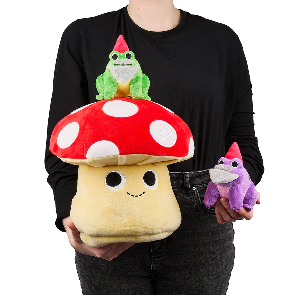 13" Interactive Plush Mushroom with Frog Gnomes by Kidrobot (PRE-ORDER) - Kidrobot