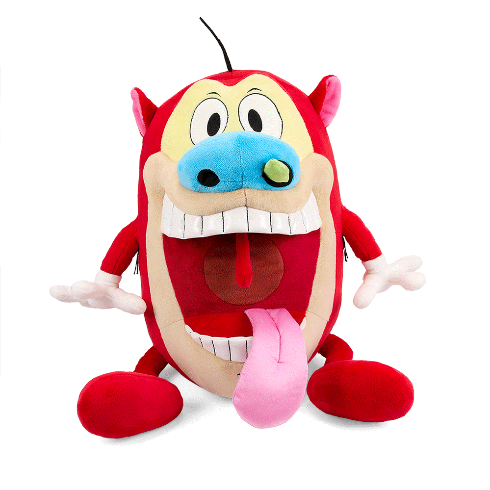 Steempy Ren & Stimpy HugMe Shake-Action Plush - Stimpy - Kidrobot