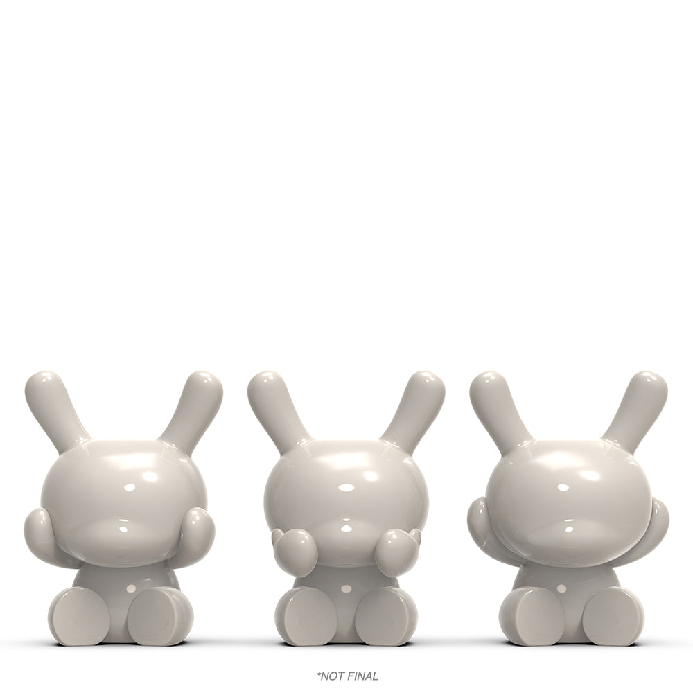 Three Wise Dunnys 5” Porcelain 3-Pack White Edition (PRE-ORDER) - Kidrobot