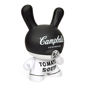 Andy Warhol 8" Campbell's Soup Masterpiece Dunny - Black and White Edition (Limited Edition of 500) (PRE-ORDER) - Kidrobot